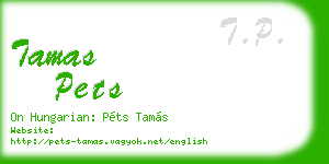 tamas pets business card